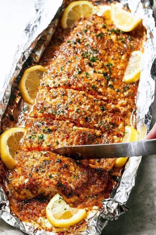 Honey Garlic Butter Salmon In Foil Recipe – Healthy Diet Recipes World