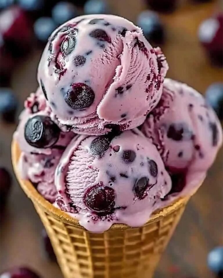 Blueberry Ripple Ice Cream - Healthy Diet Recipes World