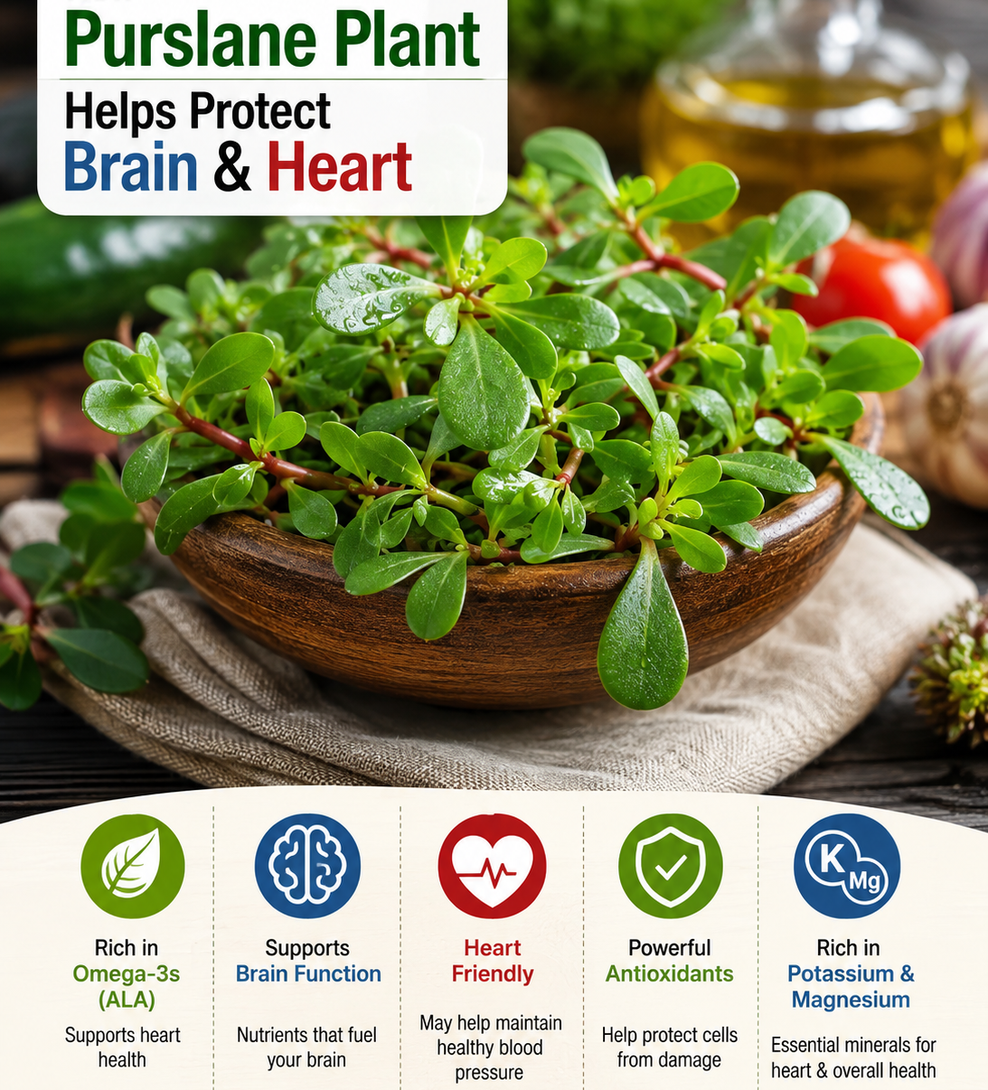 Purslane Plant Helps Protect Brain and Heart
