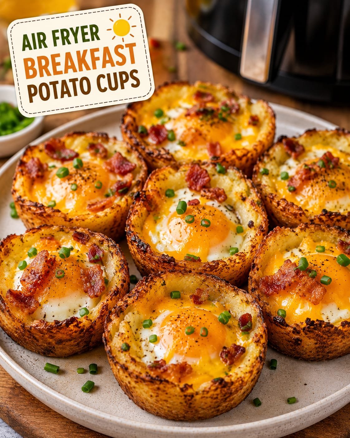 Air Fryer Breakfast Potato Cups