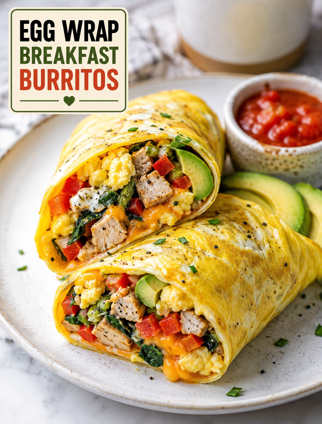 Egg Wrap Breakfast Burritos – High-Protein Low-Carb Breakfast