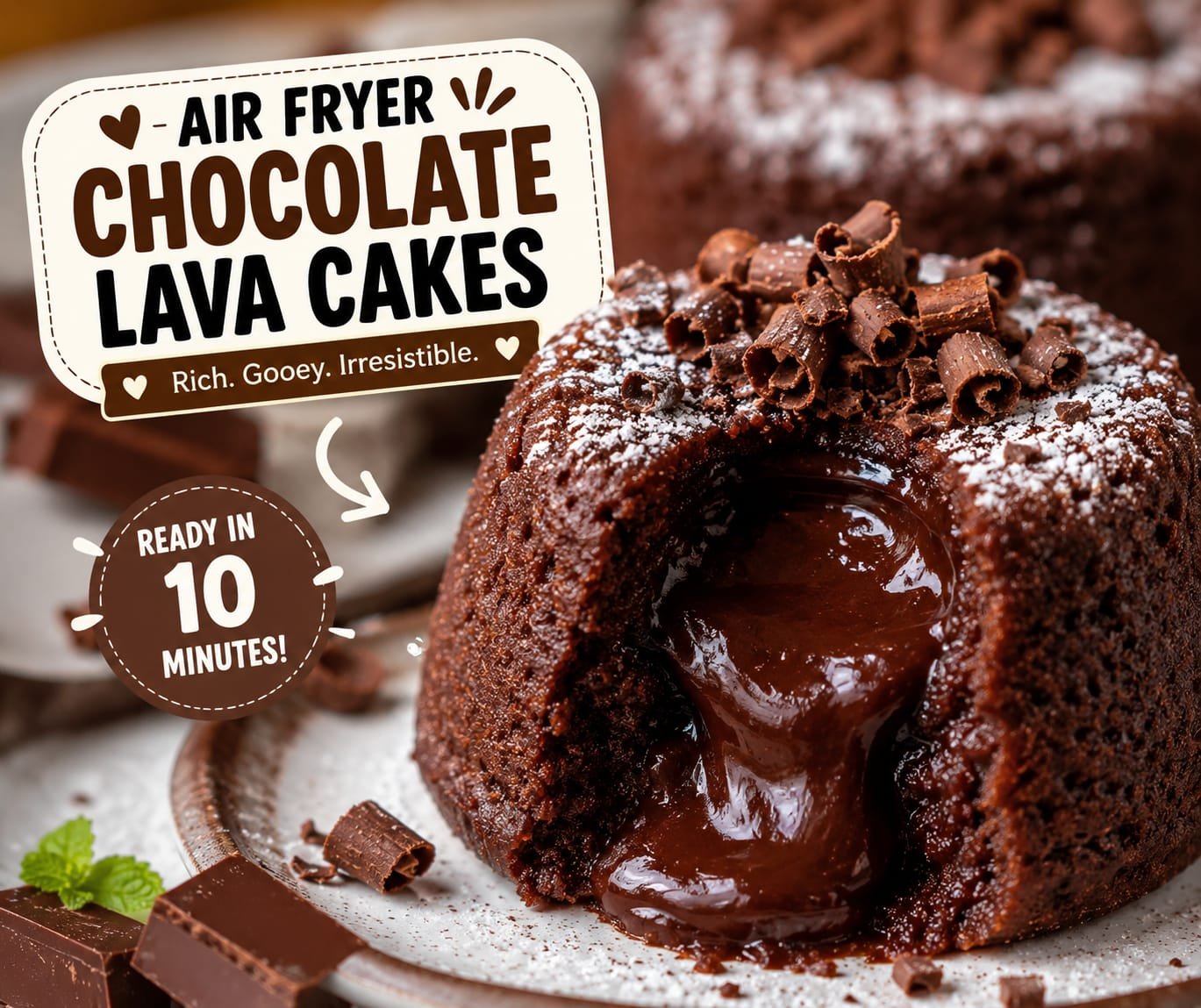 Air Fryer Chocolate Lava Cakes