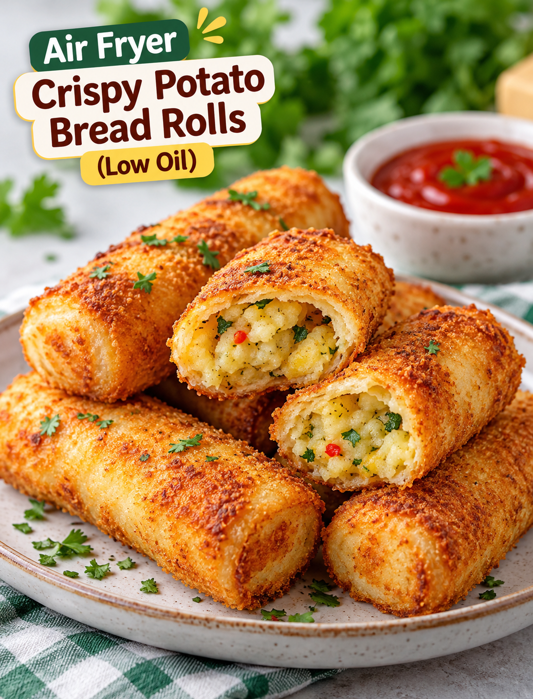 Air Fryer Crispy Potato Bread Rolls