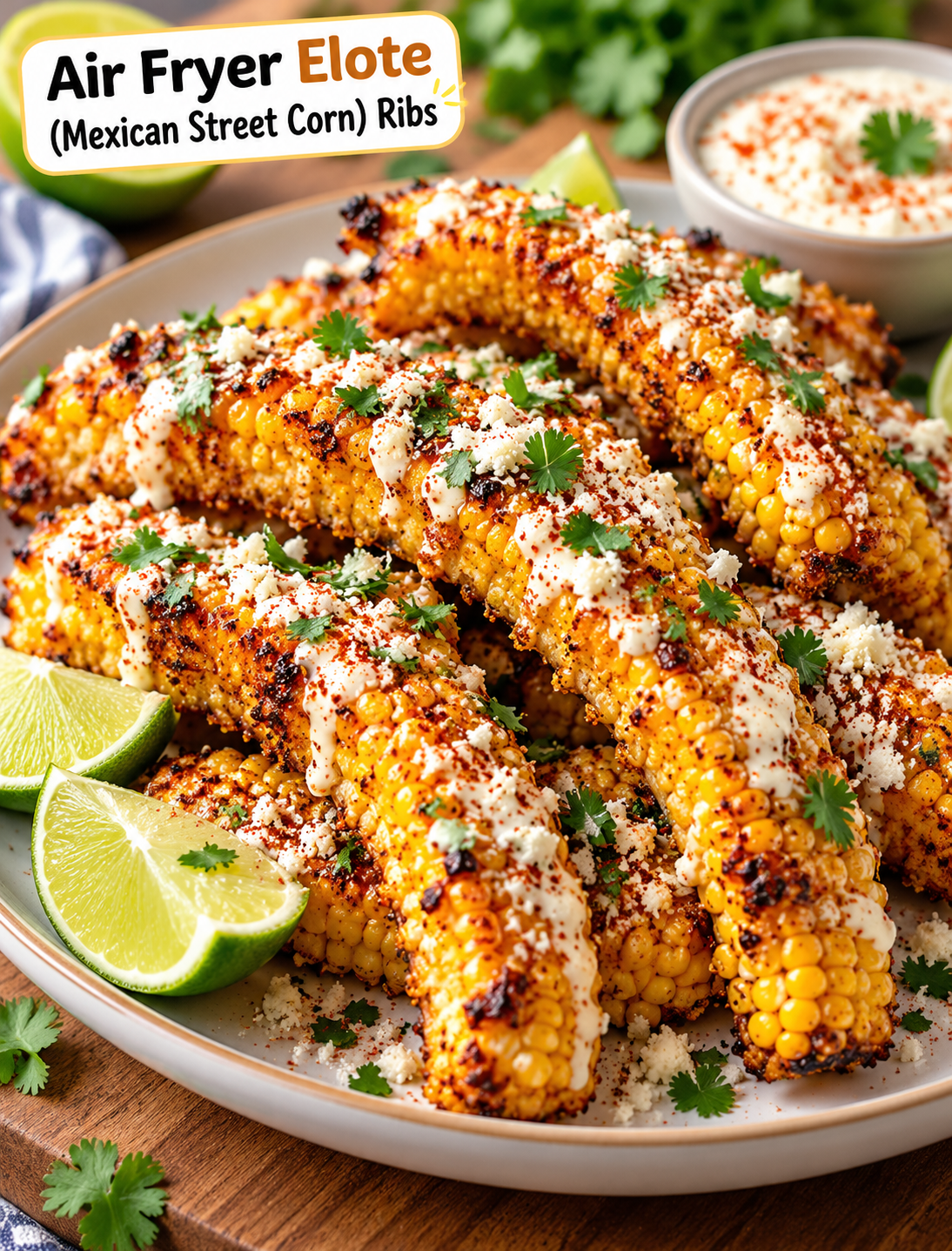 Air Fryer Elote Mexican Street Corn Ribs