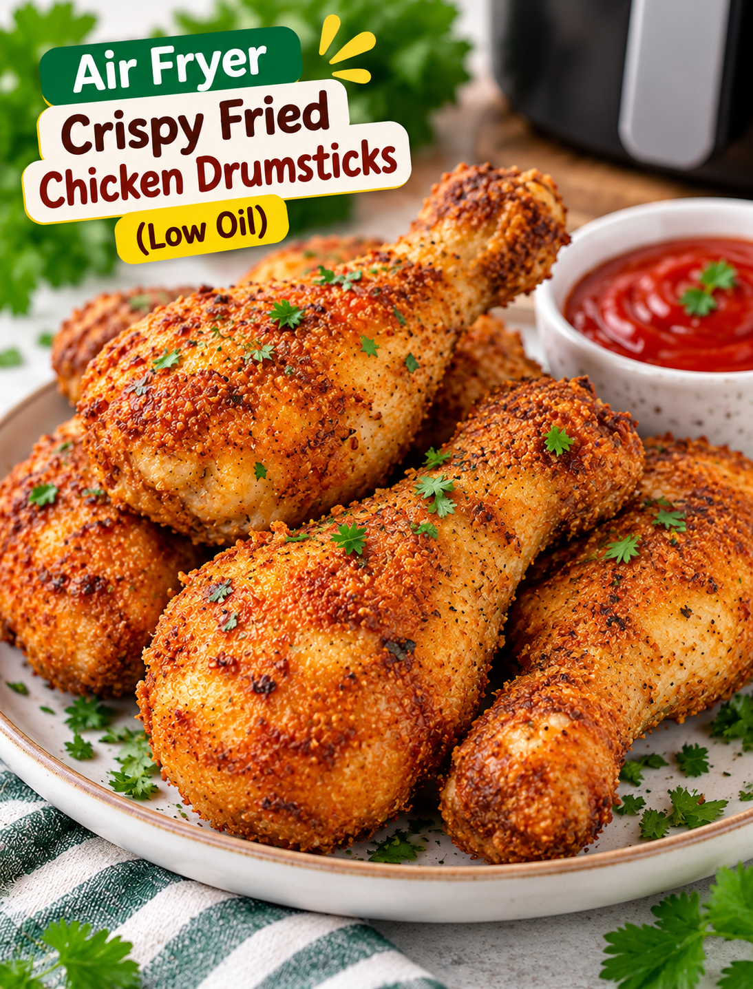 Air Fryer Crispy Fried Chicken Drumsticks