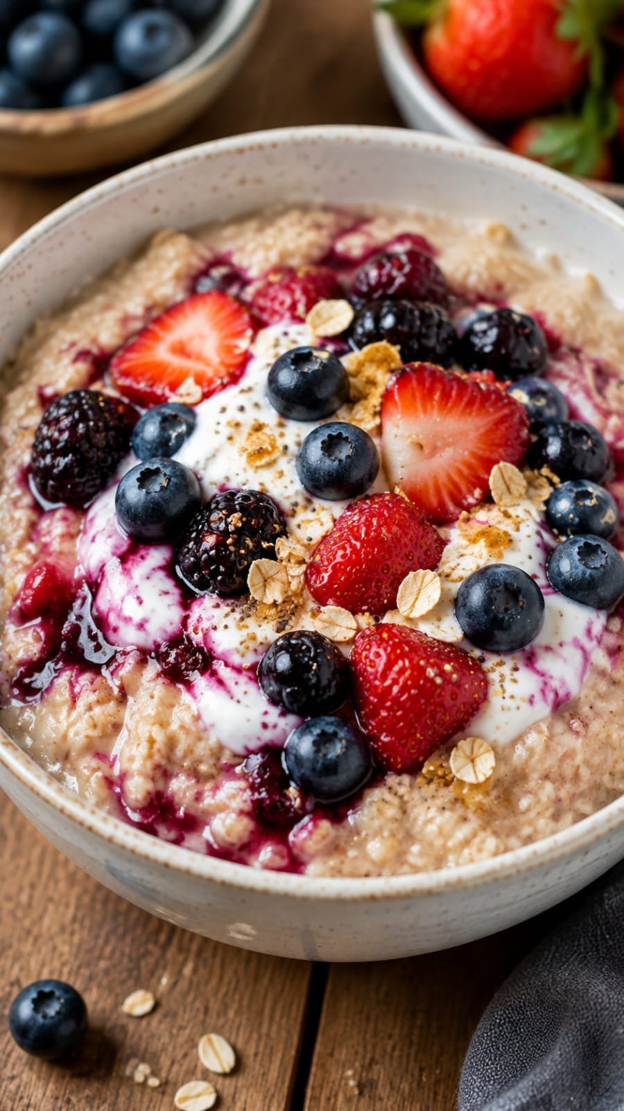 Berry Oatmeal with Yogurt