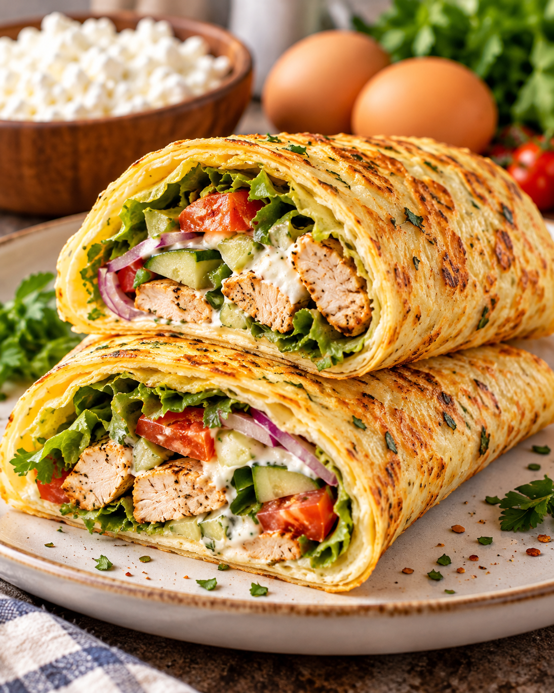2-Ingredient High Protein Cottage Cheese Wrap