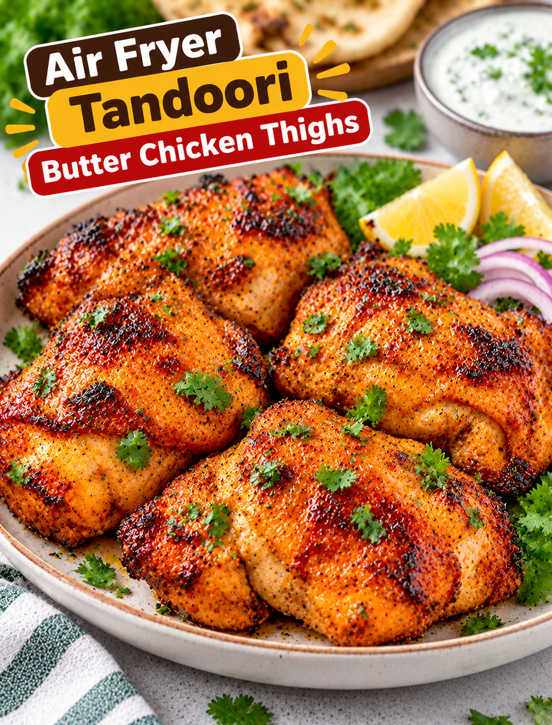 Air Fryer Tandoori Butter Chicken Thighs