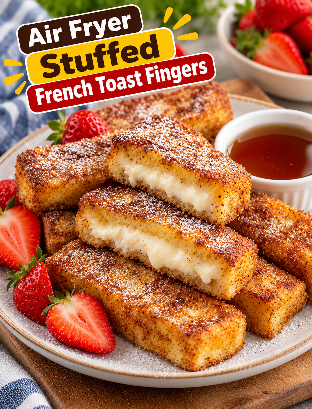 Air Fryer Stuffed French Toast Fingers